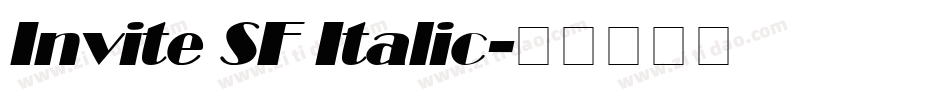 Invite SF Italic字体转换